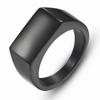 Anillo Rectangular Brillante de Moda Europea y Americana, Anillo de Acero Inoxidable Simple Personalizado para Hombre Venta al por Mayor Hz206