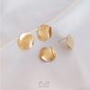 Brincos de Argola com Disco Oval de Ouro 14K com Preservação de Cor Feito à Mão DIY Joias de Orelha Acessórios de Moda Material