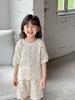 Conjunto de pijama infantil de primavera y verano Clase A Bebé Dibujos animados Doble gasa Ropa para el hogar Hilo de algodón Manga corta Pantalones cortos