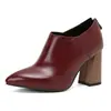 Sapatos femininos de tamanho grande para comércio exterior transfronteiriço, bico fino, salto grosso, sapatos de mola single 2413