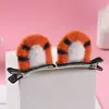 Presilha de Cabelo com Orelha de Gato de Pelúcia Pequena para Mulheres Presilha de Cabelo de Coelho Acessório de Cabeça Presilha de Cabelo Fofa para Crianças Presilha Superior Presilha de Bico de Pato