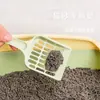 Pá para caixa de areia de gato com cabo longo de plástico, design oco, pá de coco de gato em cores vibrantes, pegador de dejetos pequeno para gatos e cães