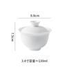 Tazón Sancai de Porcelana Blanca al por Mayor Juego de Té Kung Fu Ercai Grande, Mediano y Pequeño Tazón de Té Doméstico Blanco Puro Taza de Té de Cerámica
