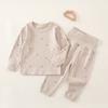 Conjunto de Roupas e Calças de Outono para Crianças Roupa Íntima sem Costura Pijamas para Meninas e Meninos Proteção de Barriga de Cintura Alta para Bebê Roupas de Casa para Bebê