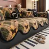 Almofada de sofá de pelúcia com estampa de leopardo para outono e inverno, novo modelo 2026, tapete capa de sofá de couro antiderrapante de linha reta de alta qualidade
