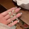 Pendientes Largos de Mariposa con Borla de Perlas y Esmalte Gotas, Estilo Hada, de Alta Gama, Lujo Accesible, Únicos, Populares, para Mujer