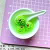 Cuenco de fruta dumpling tridimensional luminoso accesorios de resina pegamento de crema colgante diy pasador adornos de paisaje micro lote decorativo