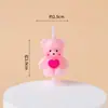 Dia das Crianças Urso Vela Decoração de Bolo Enfeites 61 Meninos e Meninas Felizes Caixa de Embalagem Transparente Portátil