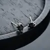 Brincos Cluster de Diamante Cheio de Novo Estilo Transfronteiriços para Homens, Modernos e Versáteis, Brincos de Flor de Íris em Forma de Cruz de Alto Padrão para Mulheres