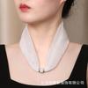 Elegante Bufanda Pequeña de Seda con Hebilla Magnética para Uso Diario, Bufanda Decorativa de Lujo Ligero, Bufanda para Mujer Ligera, Cómoda y Transpirable Nueva