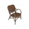 Silla de Ratán con Reposabrazos y Respaldo Estilo Retro Silla de Ratán para Patio de B&B Silla de Ratán para Sala de Estar de Casa Silla Individual de Sofá Estilo Wabi-Sabi