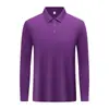 Camisa Polo de Manga Larga Ion de Hielo Ropa de Trabajo Personalizada Estampada con Logo Cuello con Solapa Bordado Ropa de Trabajo Grupal Otoño e Invierno Camisas Culturales