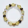 [Anos Dourados] Pulseira de Cristal de Limão Natural Feminina Mais Fácil de Combinar Pulseira Fashion de Cristal de Limão Clareadora Atacado