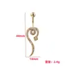 En stock venta caliente personalidad serpiente diamante anillo de ombligo piercing corporal uña de ombligo moda sexy hebilla de ombligo