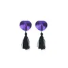 Brinquedos sexuais para adultos coração vermelho em forma de pequenas lantejoulas franja com bigode adesivo para seios silicone invisível sem marcas adesivo para peito gotas de sangue