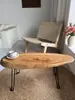 Mesa de Centro Plegable de Madera Maciza, Mesa Pequeña Simple para Balcón Exterior, Mesa Baja Tatami para Sala de Estar, Mesa de Centro para Balcón