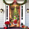 2026 Nueva Cortina de Puerta Navideña Bandera Decoración de Fondo del Monstruo Verde Grinch Navideño para Exteriores Tela Colgante Cubierta de Puerta
