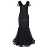 Amazon Cross-Border Vestido de Paetês 1920 Vestido Retrô Gatsby Plus Size Vestido de Festa para Banquete