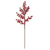Flores artificiales de fruta de la fortuna de alta calidad, bayas rojas, fruto de acebo, fruta roja, fruta de la suerte, boda, sala de estar, flores artificiales al por mayor
