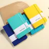A6a5 cor pulseira elástica caderno portátil atacado estudante memo couro sensível à pele caderno de bolso portátil