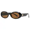 Gafas de Sol Ovaladas para Mujer, Armazón Pequeño, Estilo Trendy de Influencer, Lentes Planos, Protección UV, Gafas de Sol