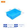 Los fabricantes producen cajas de plástico 03 pequeñas cajas de plástico con clasificación de tres colores, rojo, amarillo y azul, cajas de rotación rectangulares.
