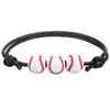 ¡Wow Amazon más vendido pulsera de baloncesto béisbol cordón encerado tejido softbol tenis fútbol Copa del Mundo accesorios de pulsera