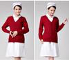 Suéter abrigo cárdigan de enfermera médica multicolor suéter de doctor ropa exterior otoño e invierno cálido con forro polar suéter grueso