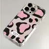 Funda de Silicona Rosa Leopardo Resistente a Caídas para iPhone 11/13/12 Apple 14Pro/15promax Transparente XS