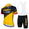 Conjunto de Manga Curta Edição JumboVisma Team Verão Ciclismo de Estrada Montanha Fabricante de Comércio Exterior