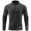 Camiseta de Manga Larga con Media Cremallera para Hombre, Primavera y Otoño, Transpirable y Elástica, Top Casual Deportivo para Exteriores para Hombre