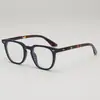 Gafas de Montura Cuadrada Grande Color Carey Montura de PC Montura Completa 2025 Nuevas Miopía con Graduación Cara Lisa Anti-Luz Azul para Mujer