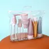 Set de Once Piezas de Botellas Dispensadoras de Viaje Crema Facial Gel de Ducha Botella de Loción Cosméticos Botella Vacía Juego de Botellas Dispensadoras