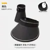 Sombrero de Sol de Verano para Mujer con Protección UV Negra, Sombrero Profesional de Sombrilla con Ala Ancha para Cubrir la Cara