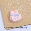 Lindo conejo de corazón de dibujos animados hecho a mano DIY accesorios para joyería pegamento de crema resina pequeños accesorios hebilla de zapato con agujero material para bolsa