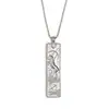 Collar Colgante Cuadrado con Incrustaciones de Diamantes del Zodiaco Doce Constelaciones Estilo Vintage Popular Europeo y Americano para Mujer, Joyería de Acero de Titanio Dorado de 18 Quilates