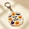 Llavero de Acrílico de Halloween Dibujo Animado Momia Fantasma Bruja Calabaza Colgante Adornos Festivos