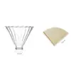 Yunduo Cafetera de Compartir para Preparación Manual de Café Vidrio de Borosilicato Alto Cafetera de Vidrio Resistente al Calor con Escala V60 Portafiltro