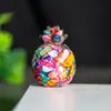 Adornos de Piña Dorada de Resina Rellena de Cristal Natural Mascota Fresca y Linda Decoraciones de Escritorio de Escritorio