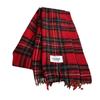 100% Lã Xadrez Cachecol Meninas Outono e Inverno Moda Quente Coreia do Sul Ins Bo Mainstream Su Clássico Xadrez Vermelho Wai