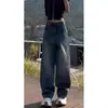 Jeans Vintage de Pierna Ancha para Mujer, Nuevo Estilo Primavera y Verano, Tallas Grandes, Cintura Alta, Adelgazantes, Sueltos, Favorecedores, Pantalones Rectos Curvos