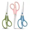 Tijeras Domésticas de Acero Inoxidable con Mangos de Plástico de Goma, Tijeras de Sastre, Tijeras para Cortar Papel de Oficina, Tijeras para Manualidades DIY, Tijeras para Tela, Tijeras para Cortar Papel de Diario