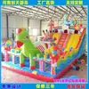 Castillo Inflable para Niños Trampolín Grande Exterior Tobogán Puesto de Parque Exterior Parque de Ferias Castillo Travieso Juguete