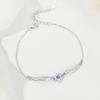 Pulsera de alas de estrella de plata pura 925 para mujer original microincrustada con circonita alas estrella de seis puntas regalo para novias joyería ins