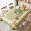 Mantel estilo étnico, impermeable, a prueba de aceite, lavable, resistente al calor, bordado de animales de dibujos animados, lujo ligero, mantel de comedor de alta gama