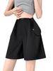 Pantalones cortos de nailon de secado rápido para mujer, pantalones casuales rectos y finos de verano, pantalones anchos de estilo americano Spice.
