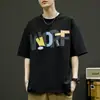 Camiseta de Verano Talla Grande para Hombre, Manga Corta, Nueva Moda Deportiva, Estampado Casual Versátil, Top Oversize, Camiseta de Media Manga