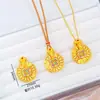 Collar de brújula giratoria chapado en oro Mismo estilo que la tienda de oro Colgante de filigrana de color esmaltado cadena de clavícula