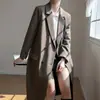 Gabardina larga para mujer, blazer extralargo, abrigo de nuevo estilo, prenda de exterior para primavera y otoño, cárdigan, top de otoño, traje de mujer