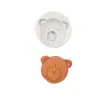 Molde de silicona de oso con lazo de dibujos animados DIY horneado chocolate pastel decoración azúcar volteado molde de silicona
